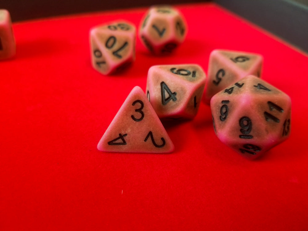 (Acrylic) 7-Dice Sets Gift Box | 5 Sets, Different Colors, Dungeons & Dragons Dice