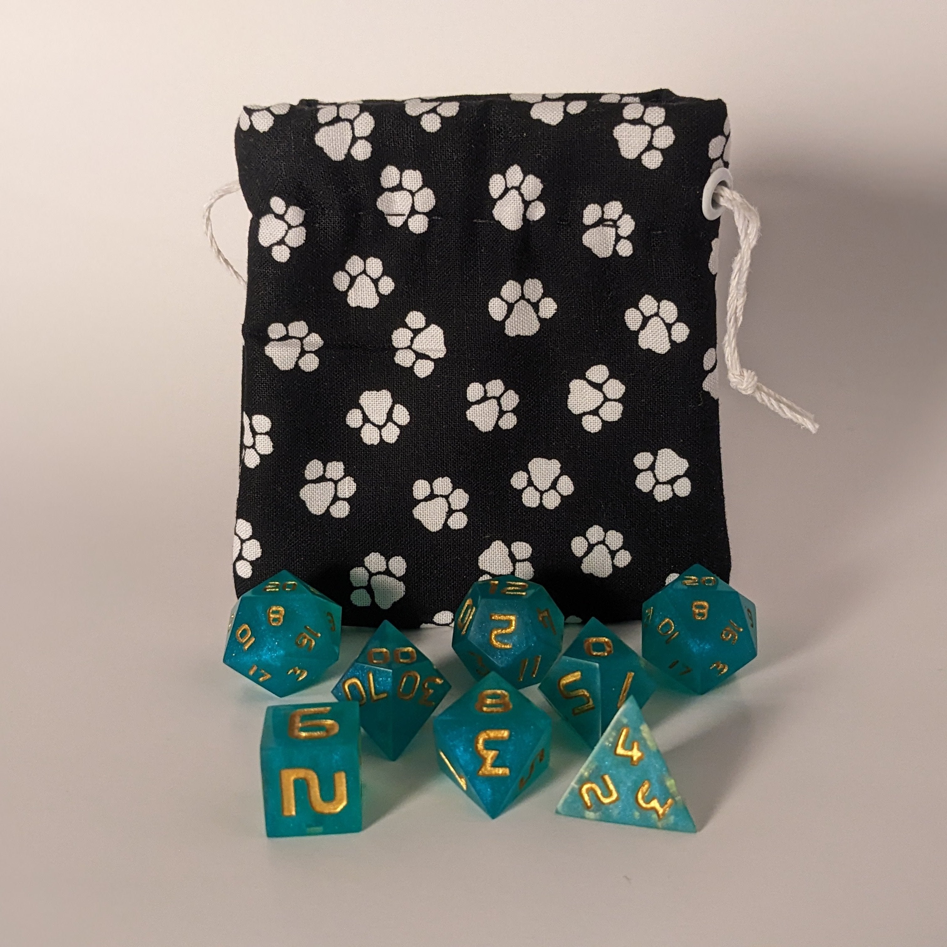 Small Handmade Dice Bag