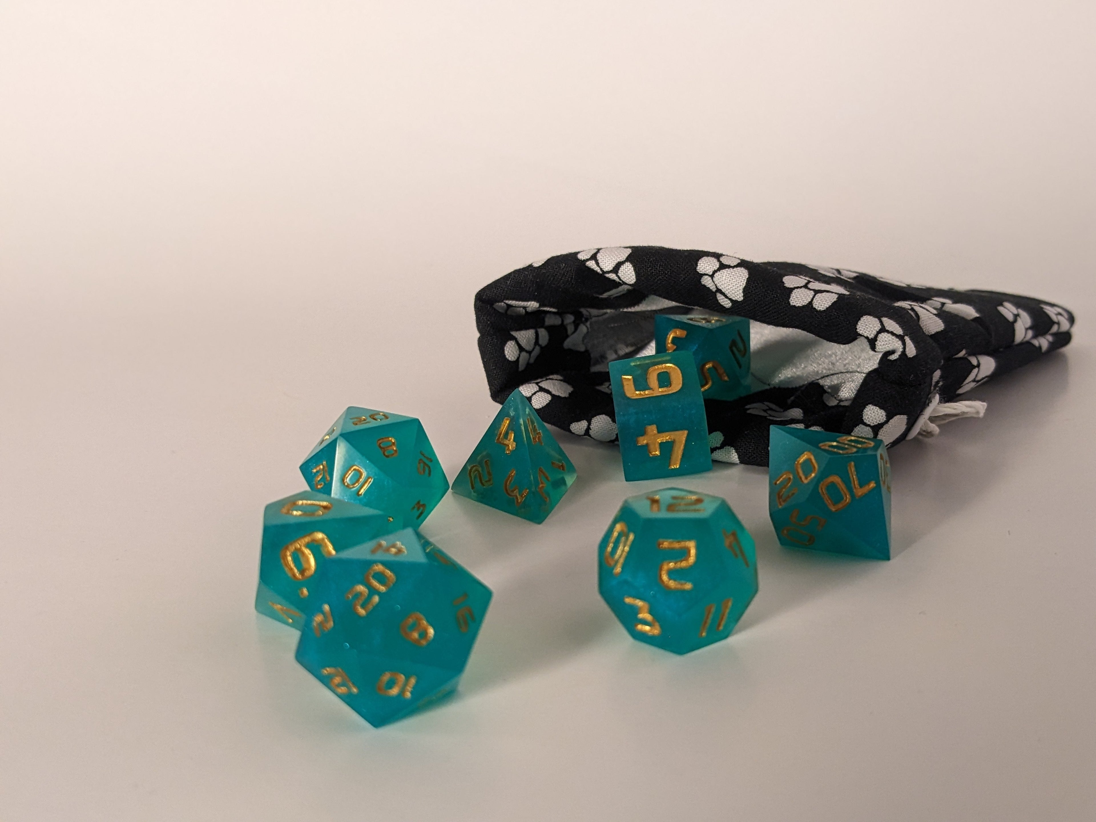 Small Handmade Dice Bag