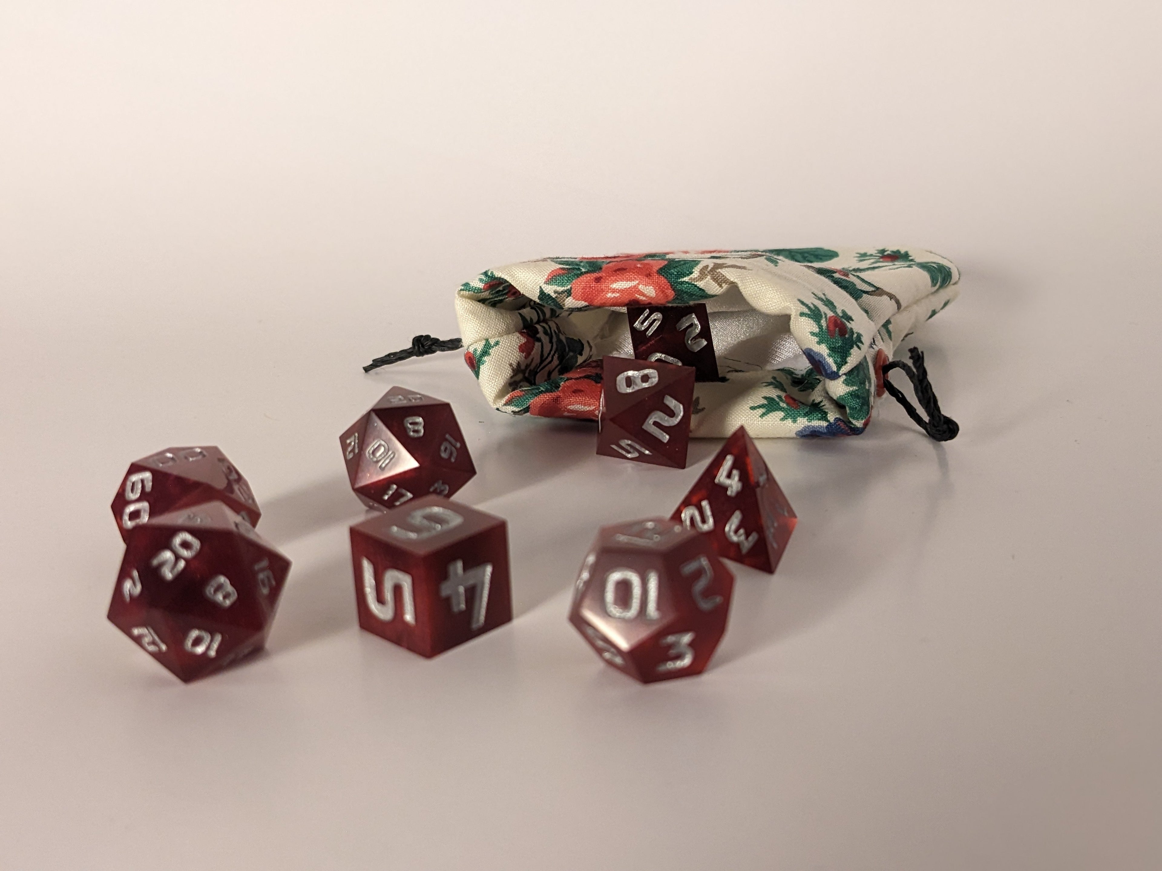 Small Handmade Dice Bag