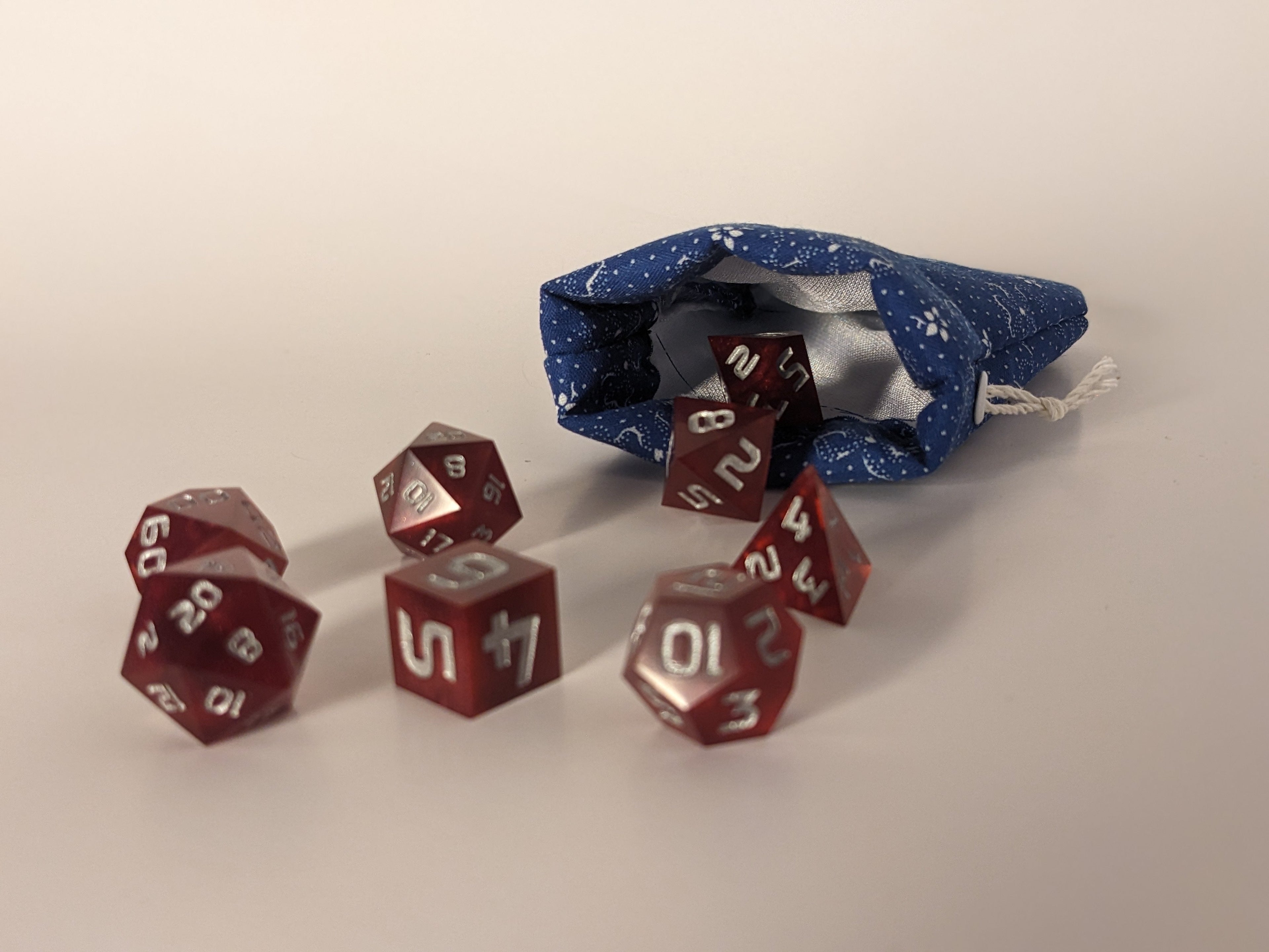 Small Handmade Dice Bag