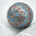Black* Metal d100 w/ Red and Blue Numbers Dungeons and Dragons RPG